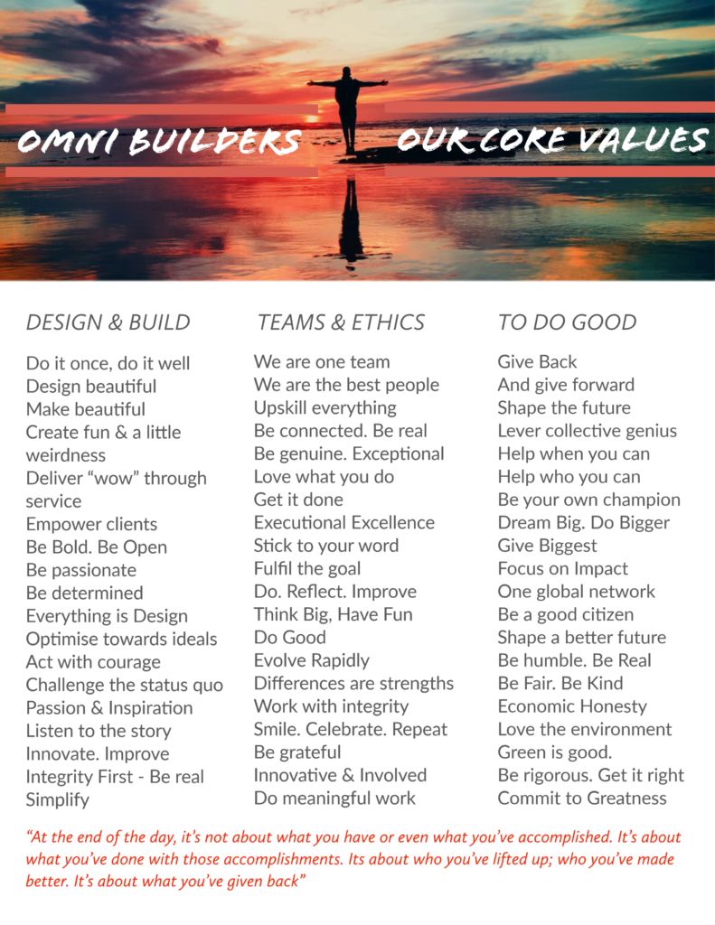 Omni Core Values
